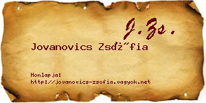 Jovanovics Zsófia névjegykártya